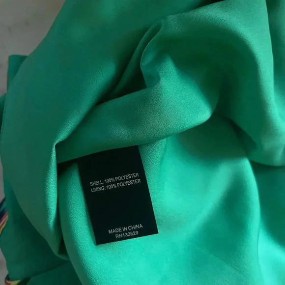 New Michael Costello Revolve Bentley Dress Slip Green Tropical Floral XS NWT - Picture 12 of 12